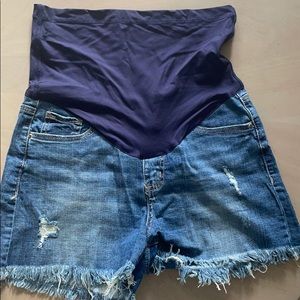 Pink Blush Maternity cut off jean shorts
